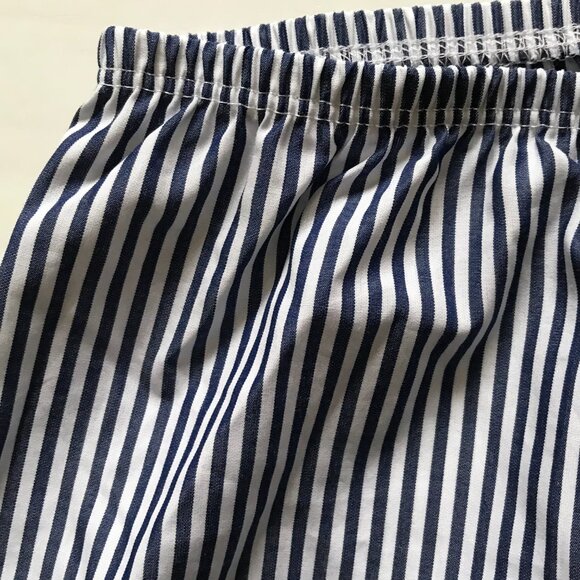 DONNI. the Pop Simple Pant Womens Large Blue White Striped Cotton Straight Leg - Picture 5 of 11